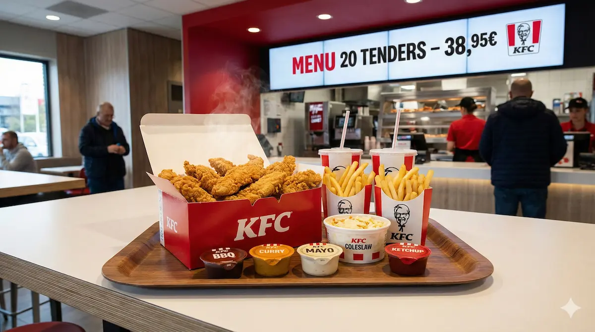 prix menu 20 tenders kfc