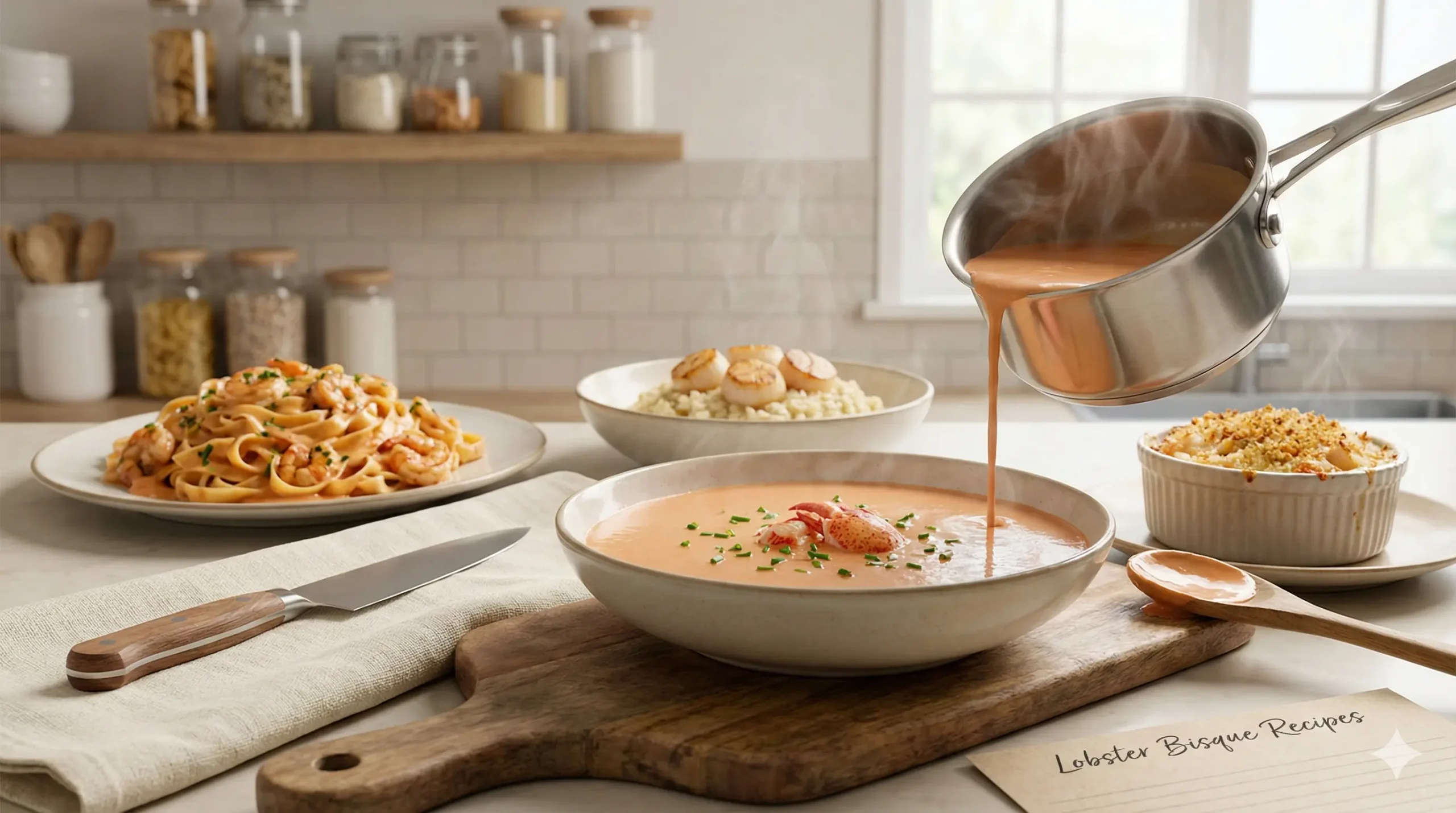 recettes avec bisque de homard