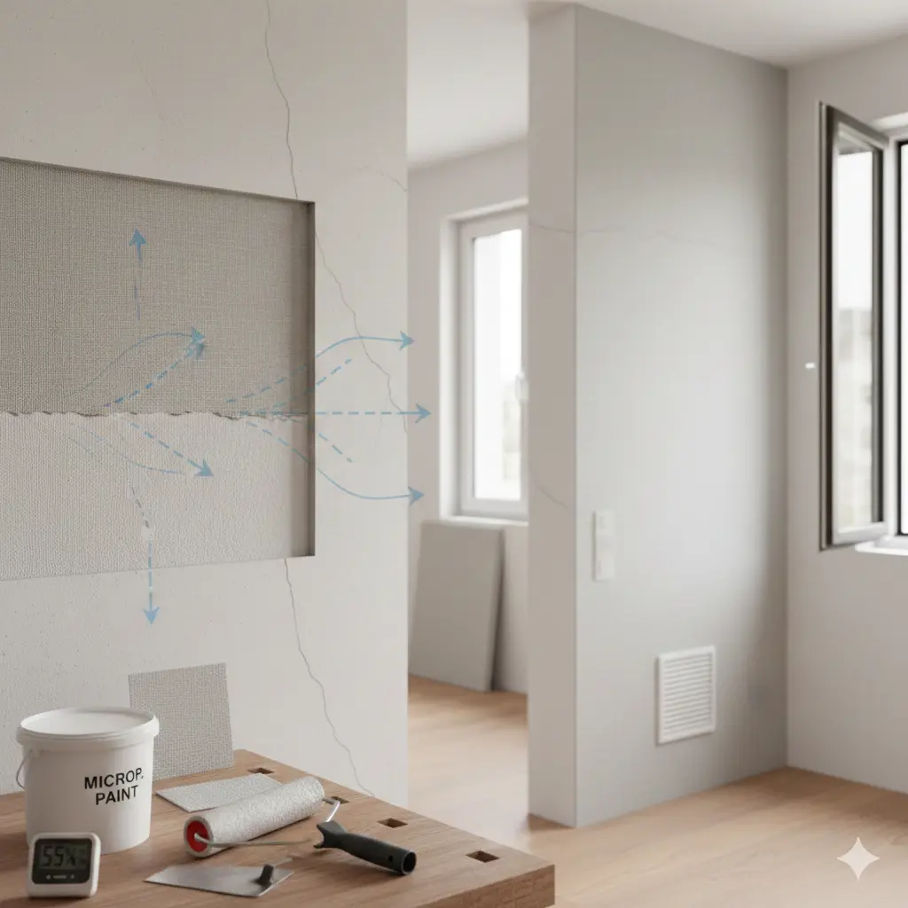 toile de verre respiration des murs