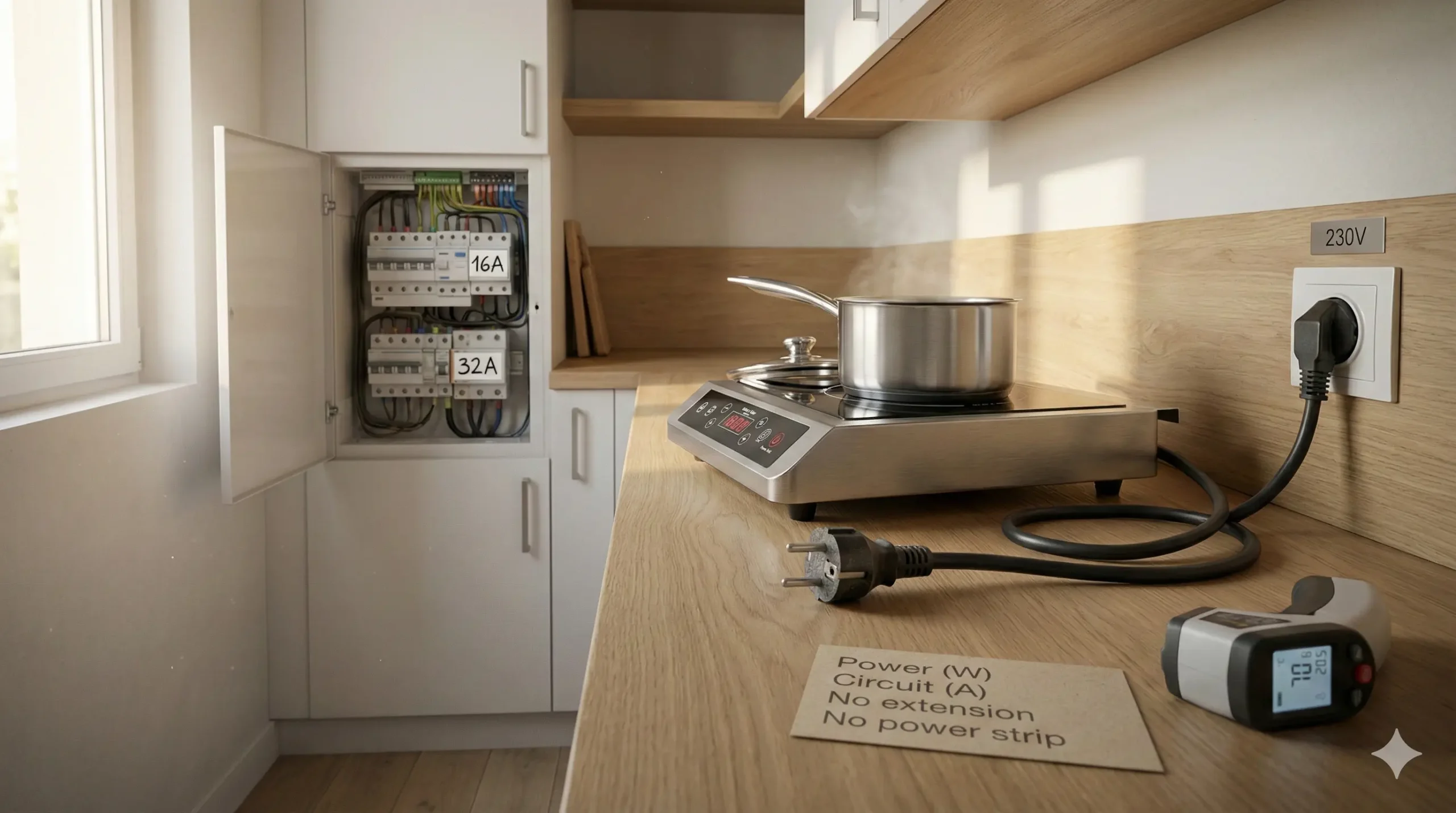 brancher plaque induction sur prise normale