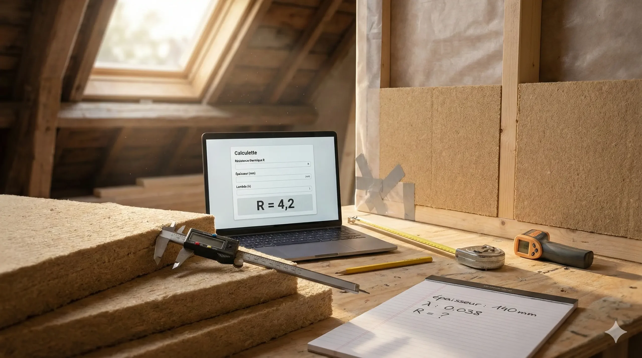 calculette homatherm résistance fibre de bois