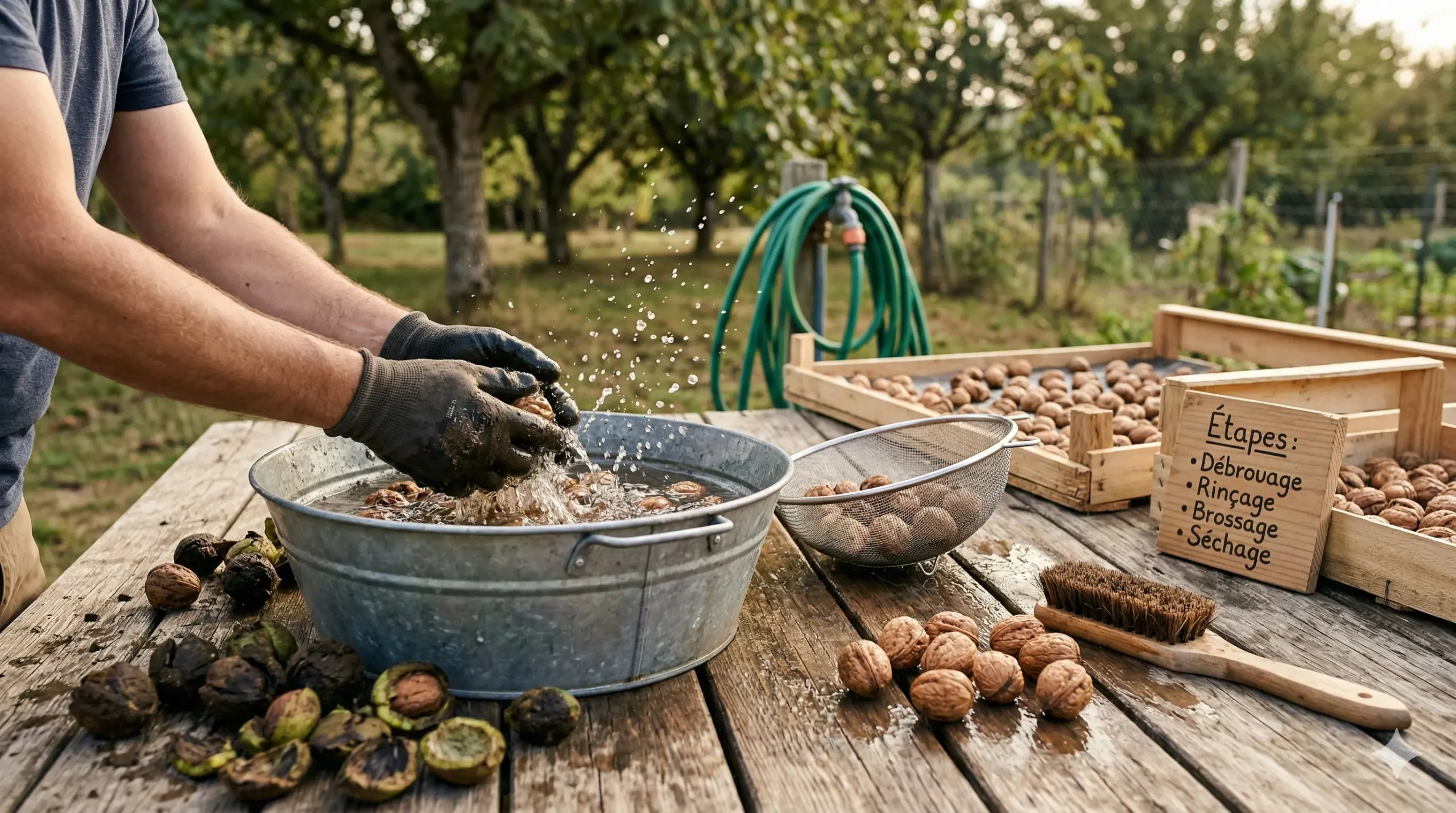 comment nettoyer des noix