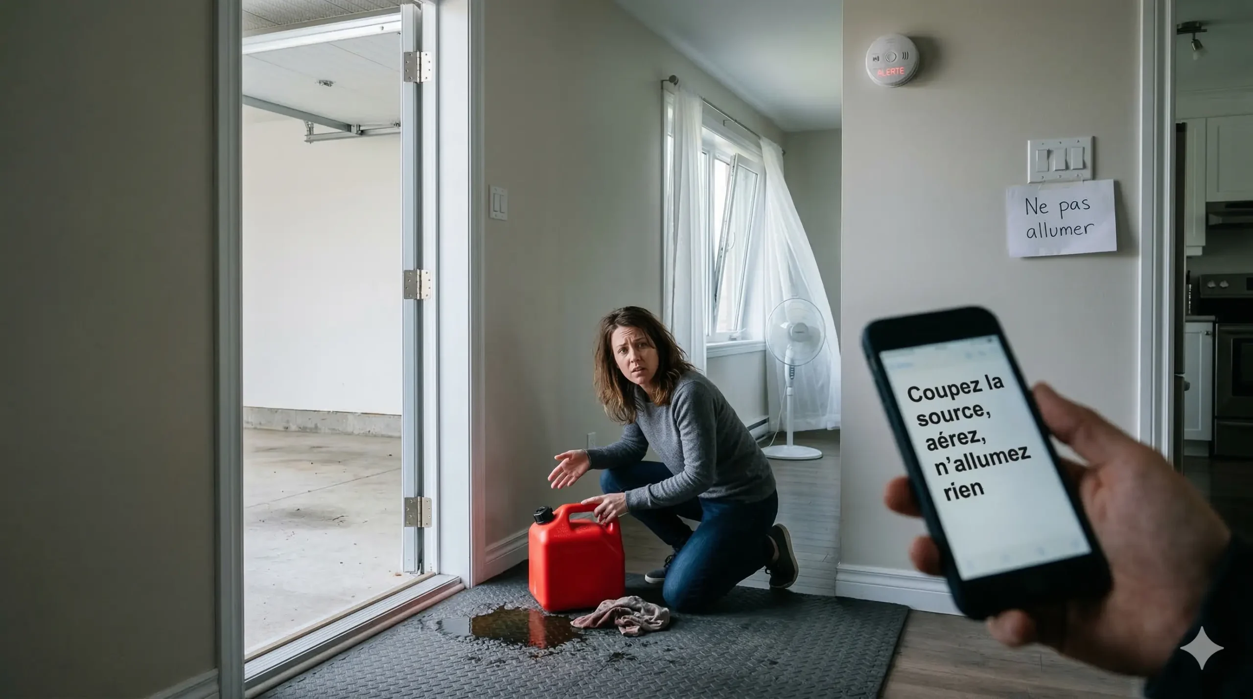 odeur d'essence dans la maison